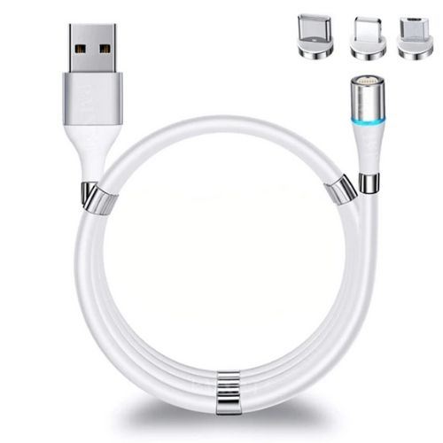 Magnetisk ladekabel selv-opprullende